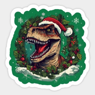 T-Rex Christmas Sticker